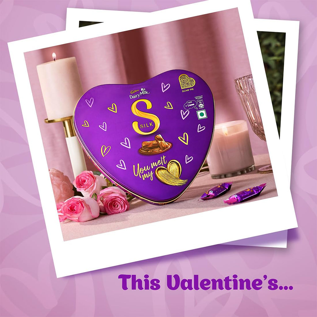 Cadbury Dairy Milk Silk Heart Shaped Valentine's Chocolate Gift Box, 135 g
